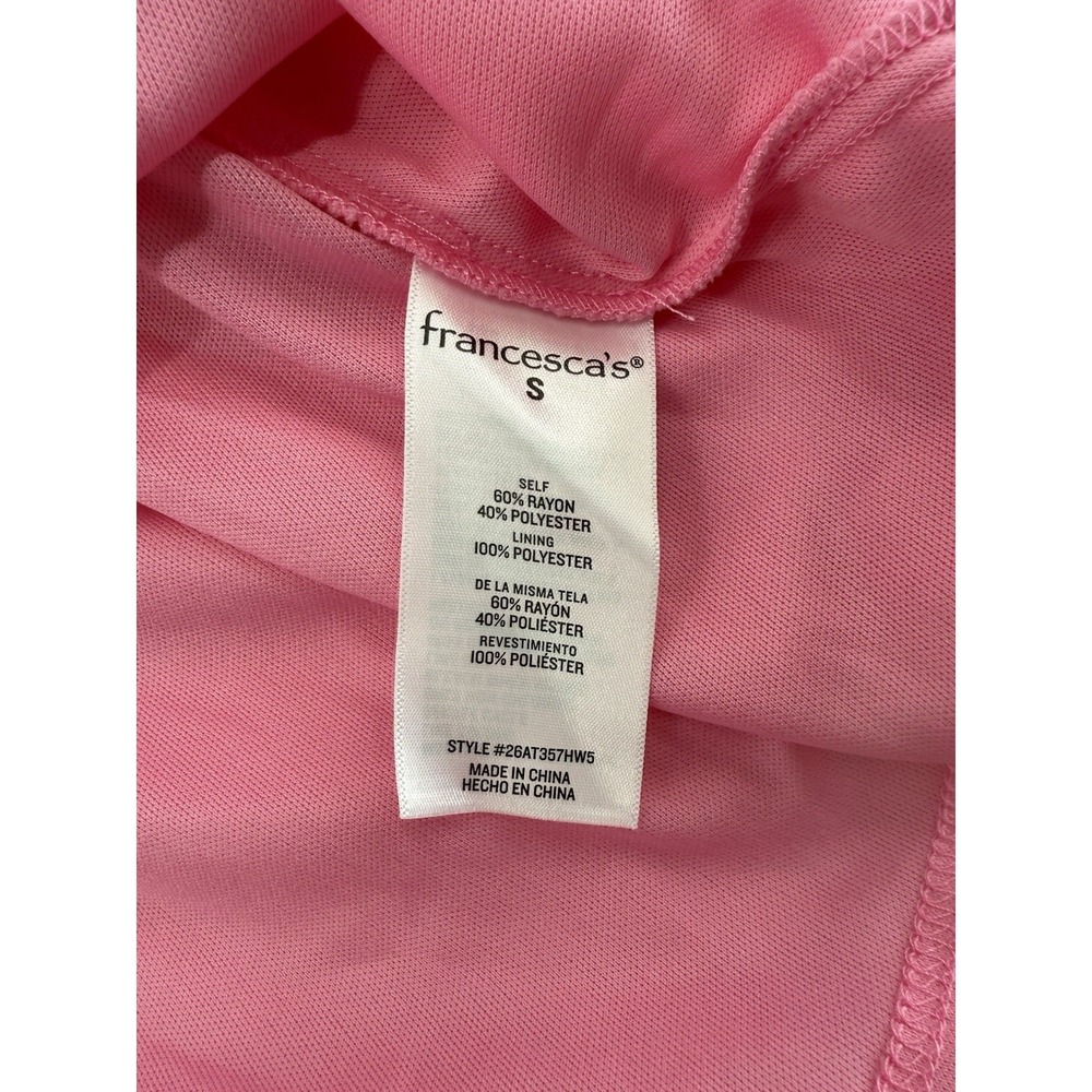 Mi Ami for Francesca's Pink Tie Strap Mini A Line Women's Dress  Size S - Picture 7 of 8